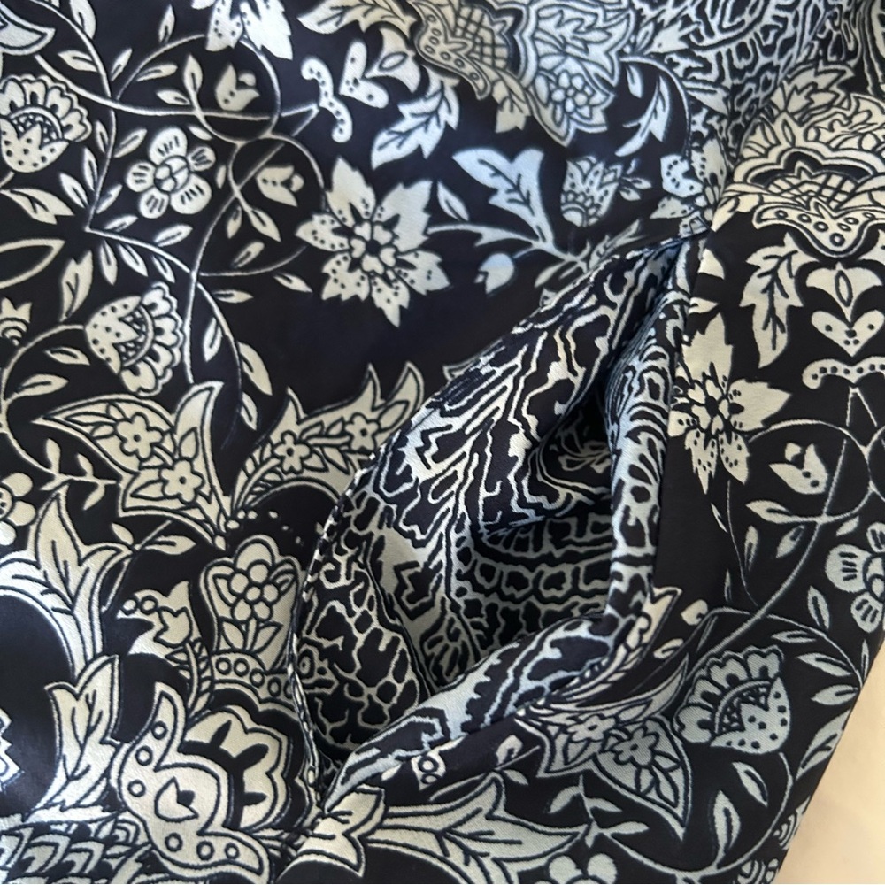 American Rag Dress Mini Navy Blue Paisley Sleeveless Small - Picture 7 of 8